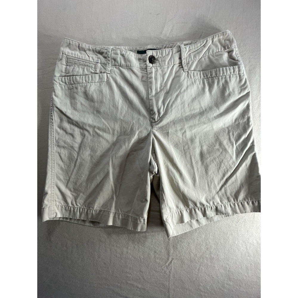 LRL Lauren Jean Co. Beige Chino Shorts SZ 12 Lauren Ralph Lauren green label